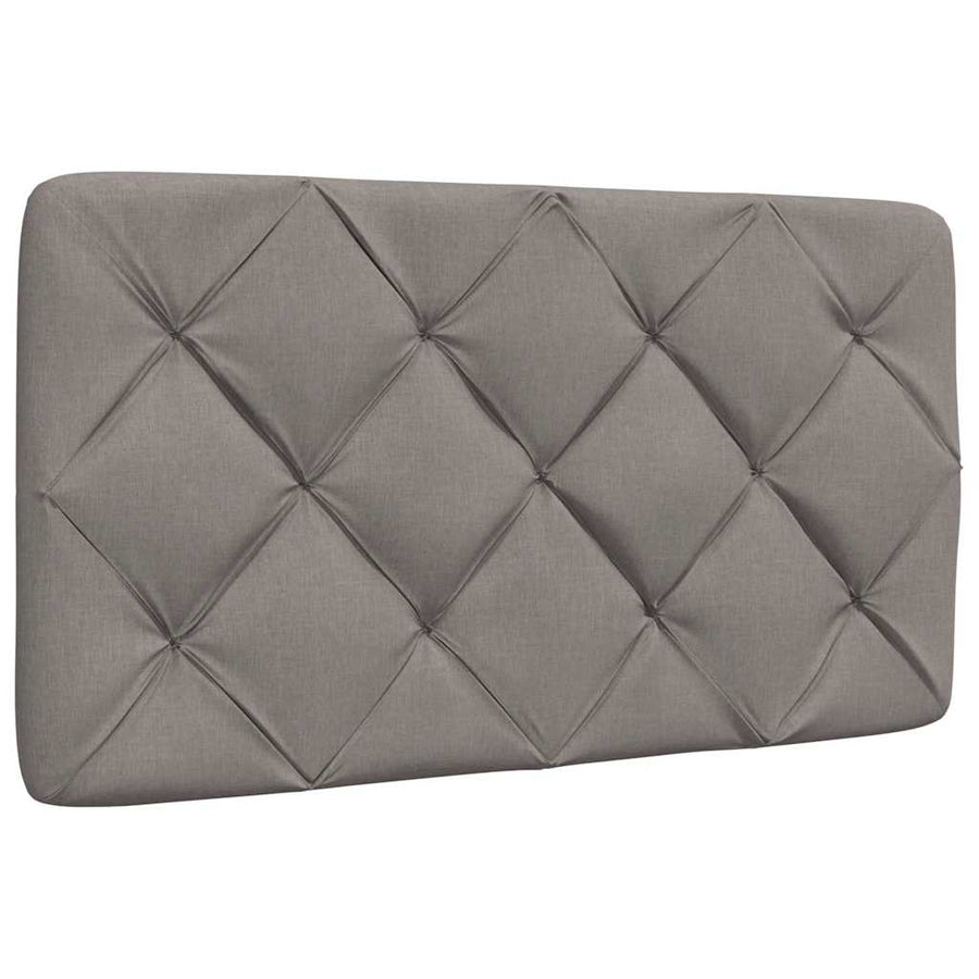 Bed met matras stof taupe 80x200 cm