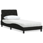 Bed met matras zwart 90x190 cm