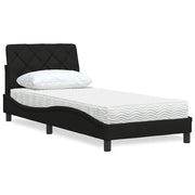 Bed met matras zwart 90x190 cm