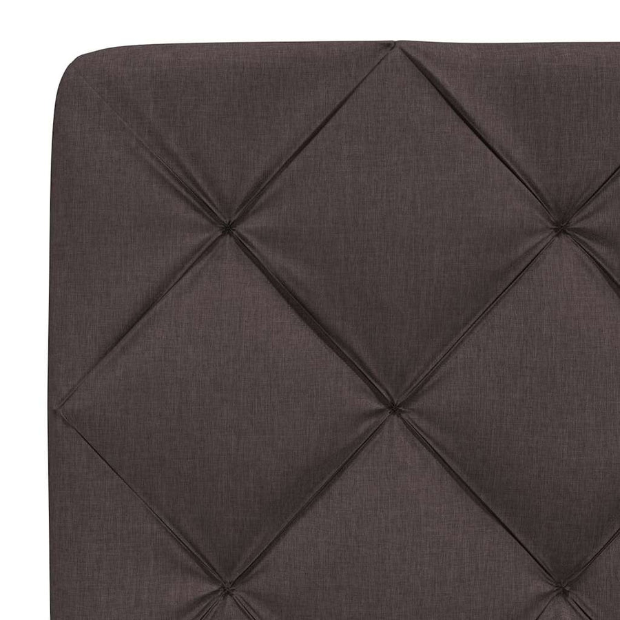 Bed Met Matras Stof 90 x 190 cm Donkerbruin