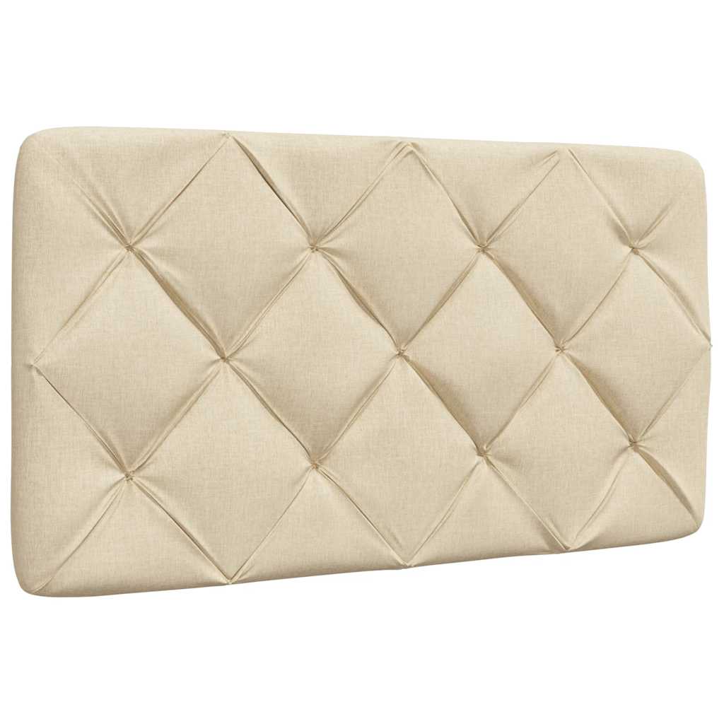 Bed met matras stof crèmekleurig 90x190 cm