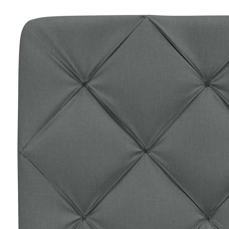 Bed met matras stof donkergrijs 90x200 cm