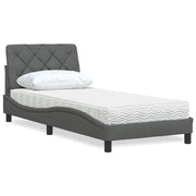 Bed met matras 90x200 cm donkergrijs