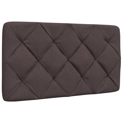 Bed met matras stof donkerbruin 90x200 cm