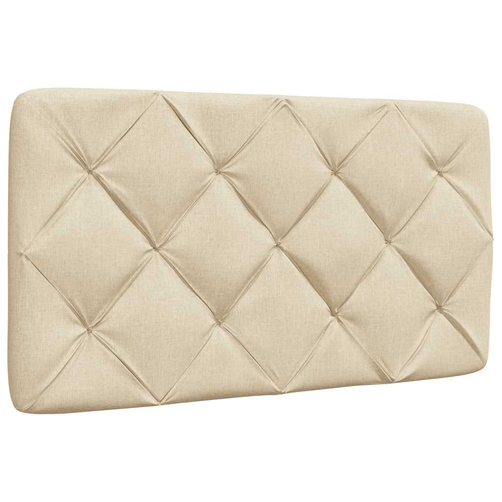Bed met matras stof crèmekleurig 90x200 cm
