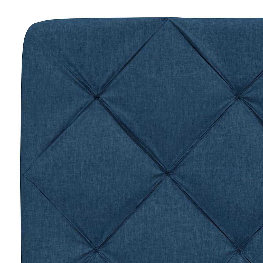 Bed met matras stof blauw 90x200 cm