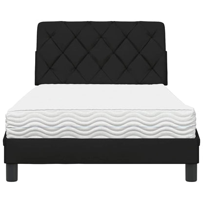 Bed met matras stof zwart 100x200 cm