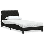 Bed met matras 100x200 cm zwart