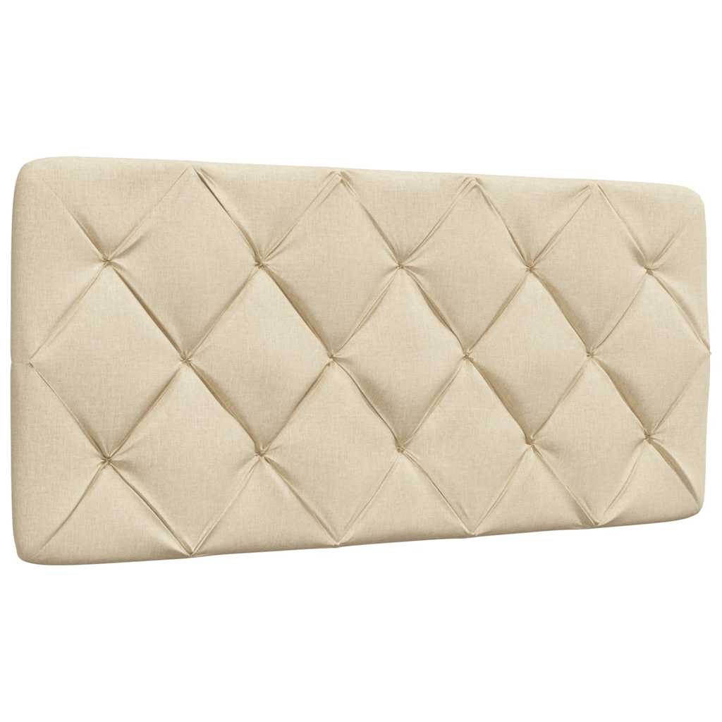 Bed met matras stof crèmekleurig 100x200 cm