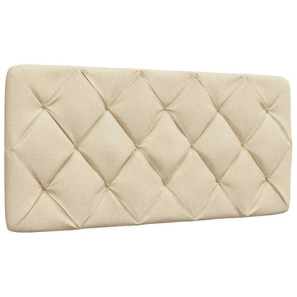 Bed met matras stof crèmekleurig 100x200 cm