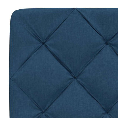 Bed met matras stof blauw 100x200 cm