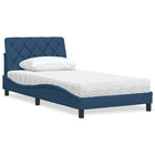 Bed met matras 100x200 cm blauw