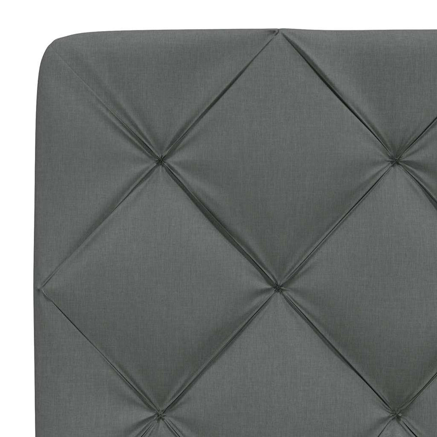 Bed met matras stof donkergrijs 120x200 cm