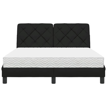 Bed met matras stof zwart 120x200 cm