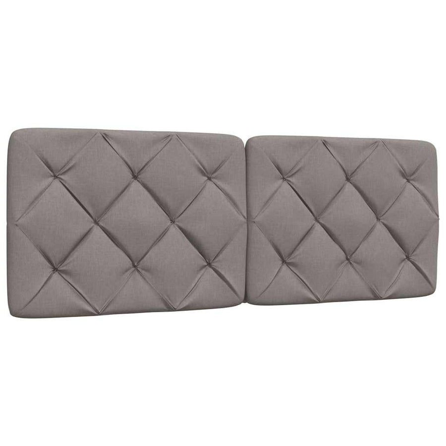 Bed met matras stof taupe 120x200 cm
