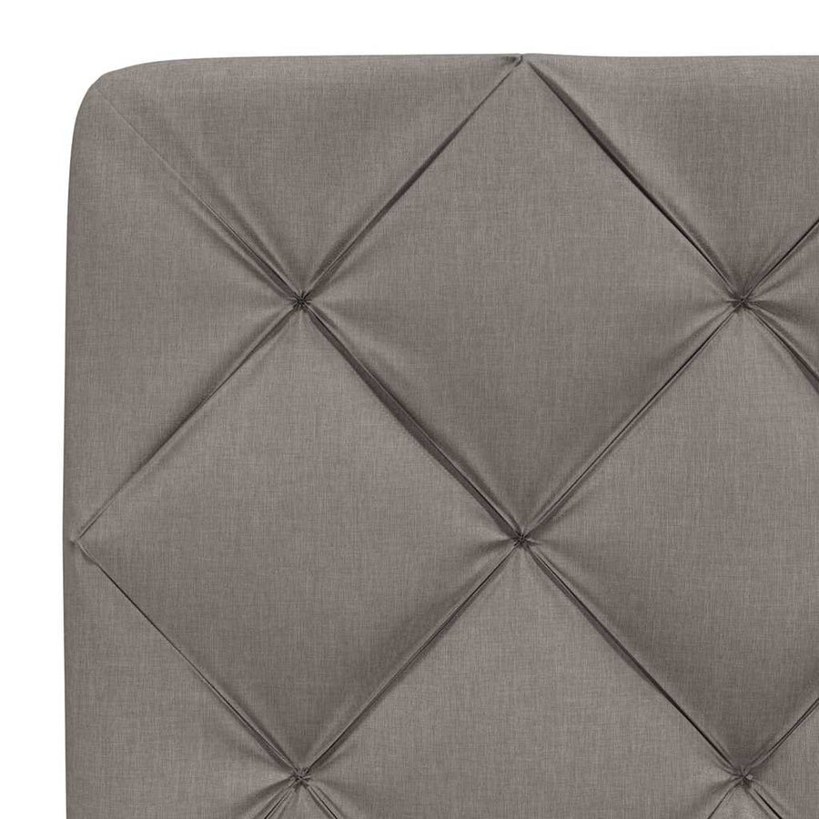 Bed met matras stof taupe 120x200 cm