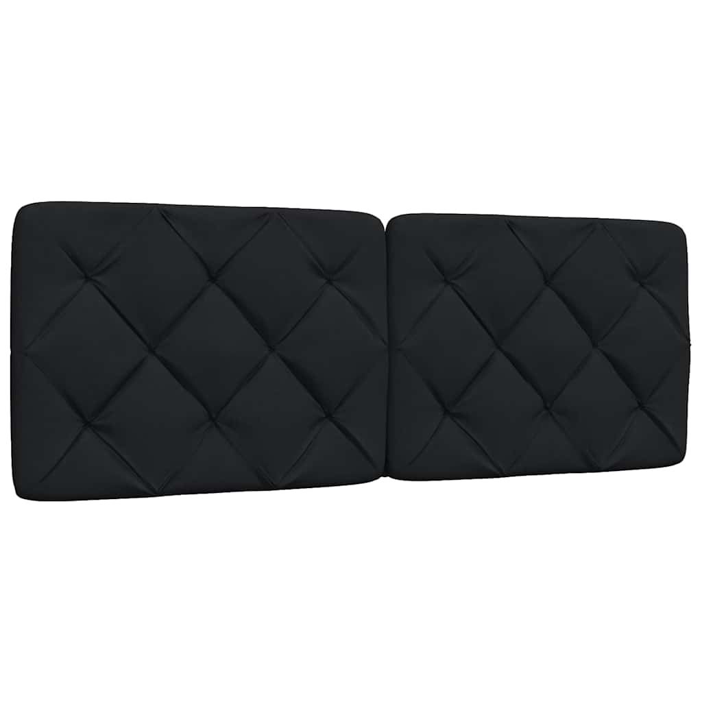 Bed met matras stof zwart 140x190 cm