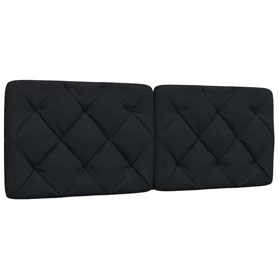 Bed met matras stof zwart 140x190 cm
