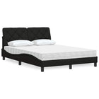 Bed met matras zwart 140x190 cm