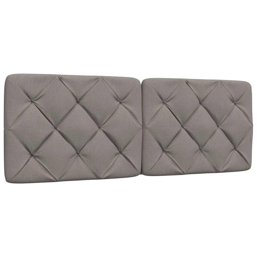Bed met matras stof taupe 140x190 cm