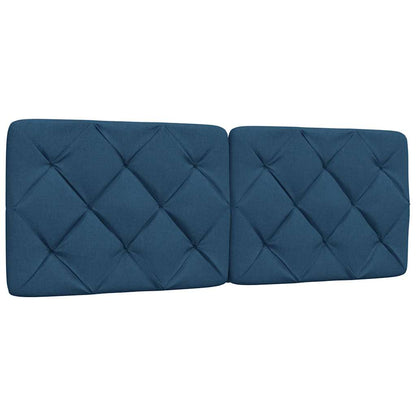 Bed met matras stof blauw 140x190 cm