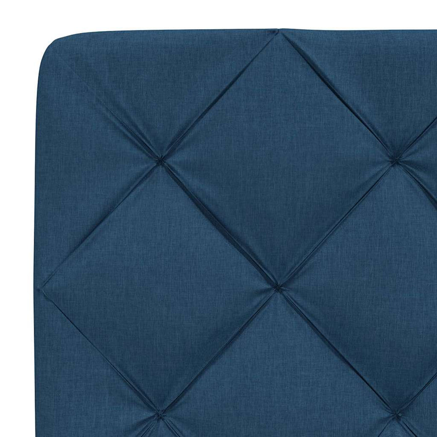 Bed met matras stof blauw 140x190 cm