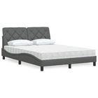 Bed met matras 140x200 cm donkergrijs