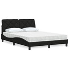 Bed met matras 140x200 cm zwart