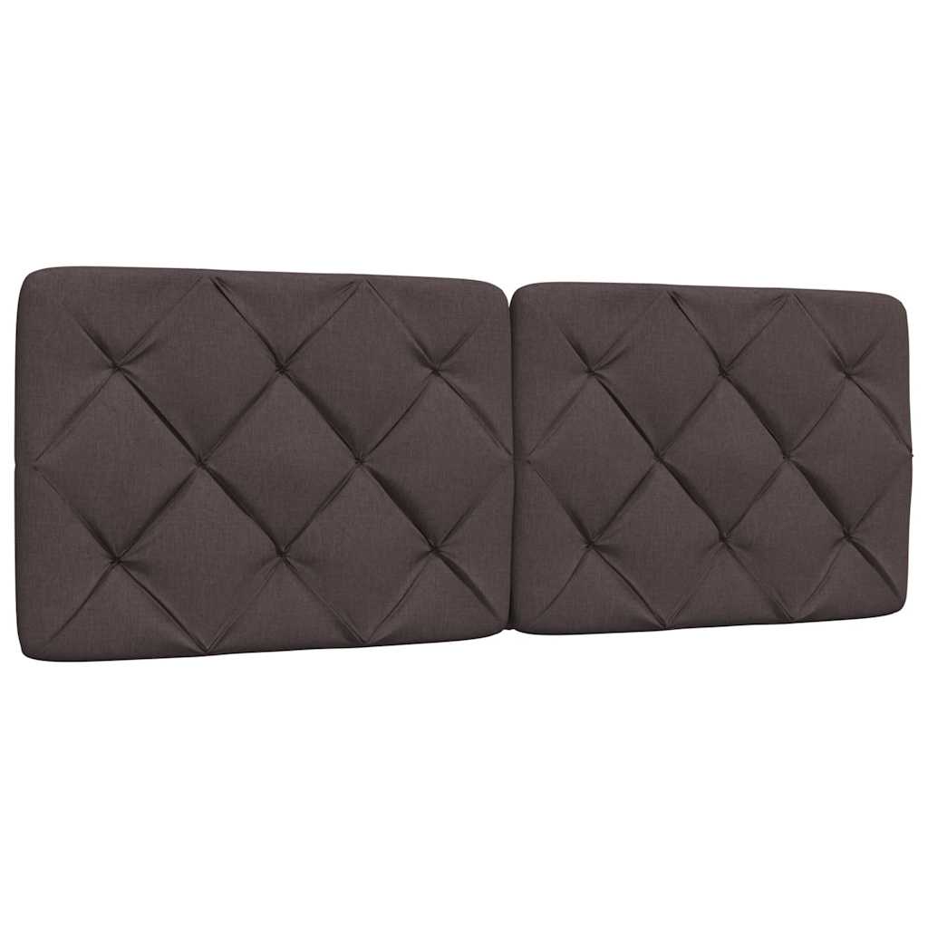 Bed met matras stof donkerbruin 140x200 cm