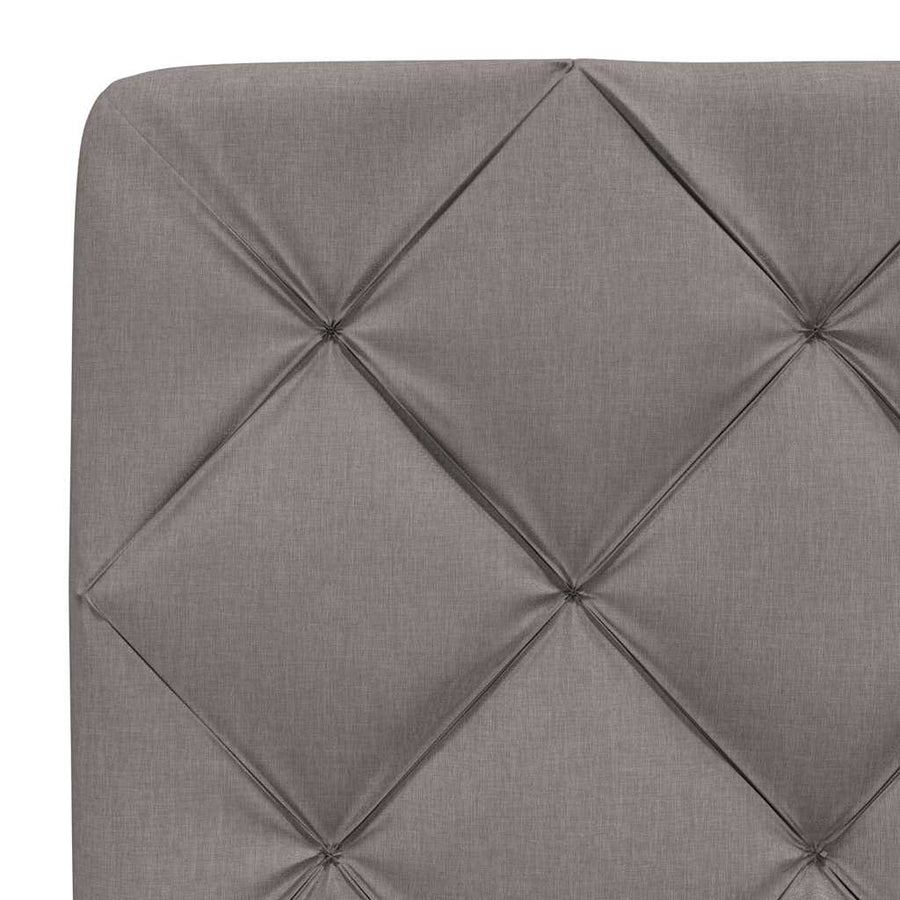 Bed met matras stof taupe 140x200 cm