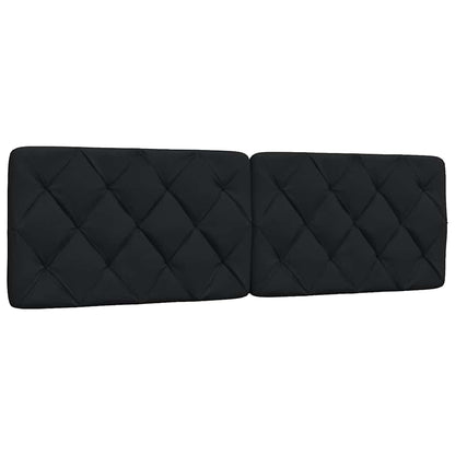 Bed met matras stof zwart 160x200 cm