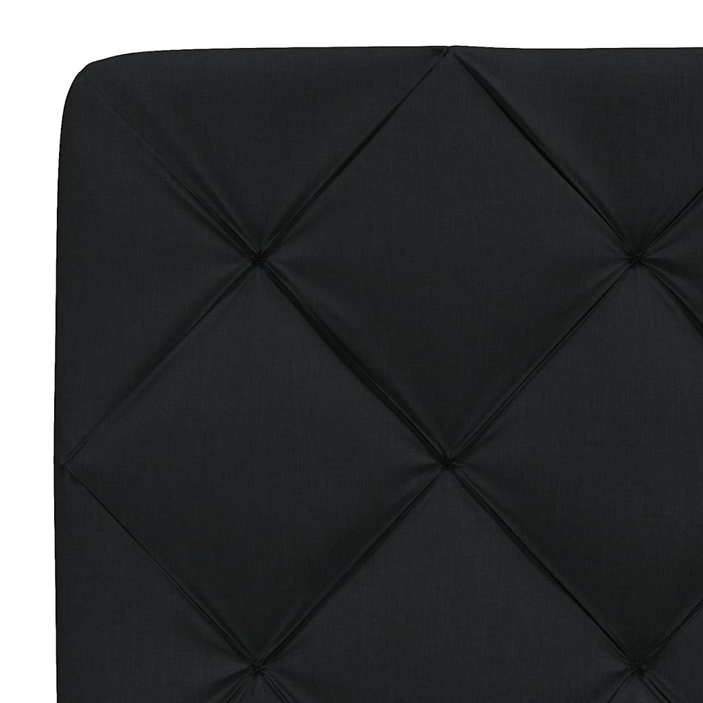 Bed met matras stof zwart 160x200 cm