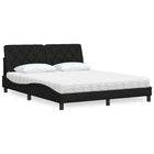 Bed met matras 160x200 cm zwart