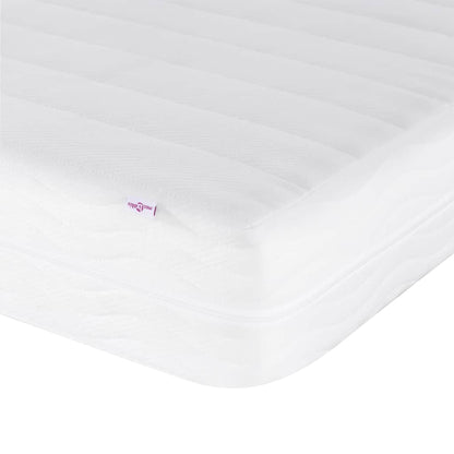 Bed met matras stof donkerbruin 160x200 cm