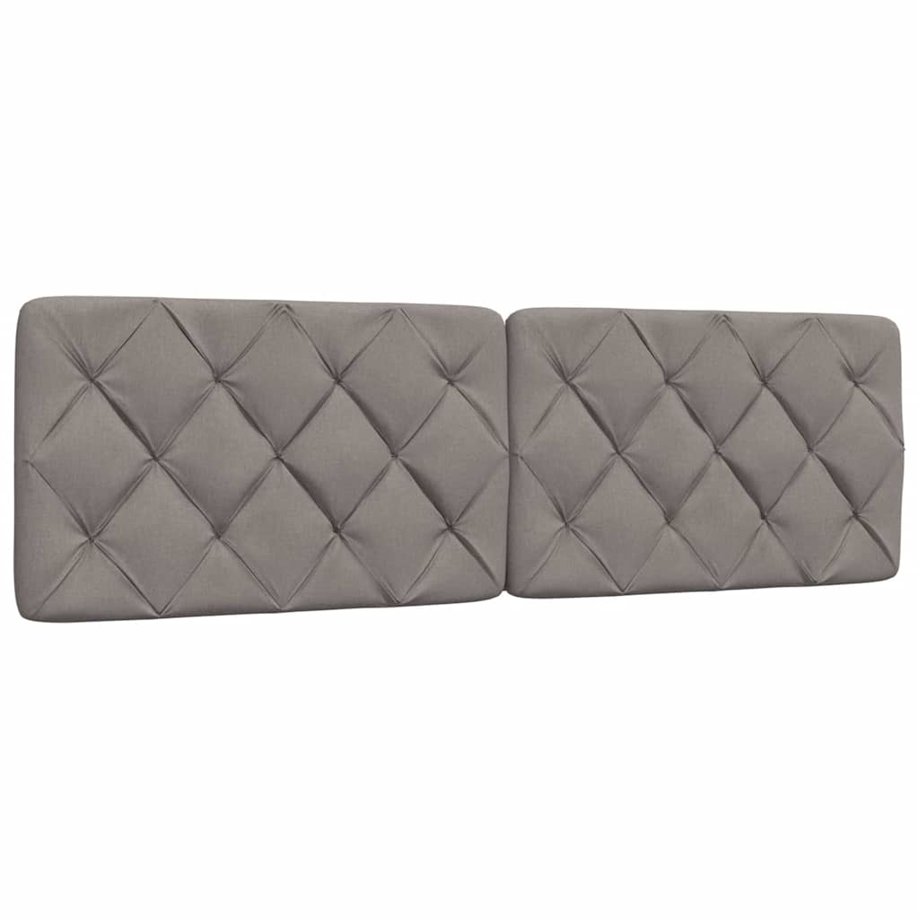 Bed met matras stof taupe 160x200 cm
