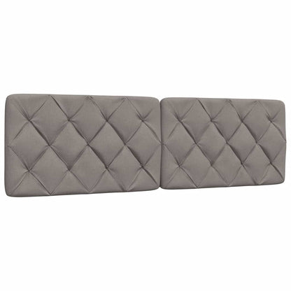 Bed met matras stof taupe 160x200 cm