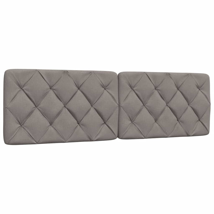 Bed met matras stof taupe 160x200 cm