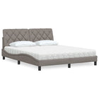 Bed met matras 160x200 cm taupe