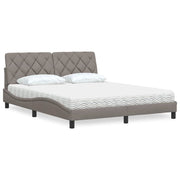 Bed met matras 160x200 cm taupe
