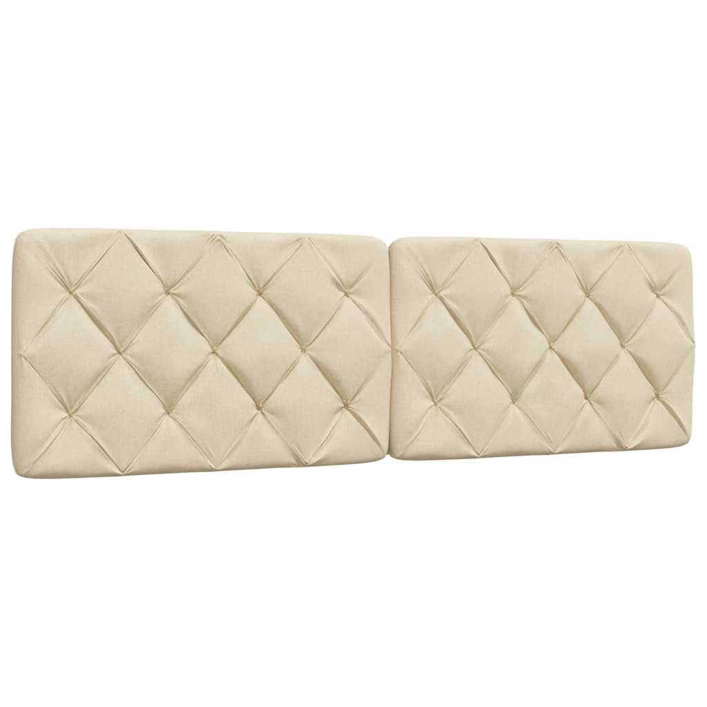 Bed met matras stof crèmekleurig 160x200 cm