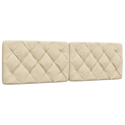 Bed met matras stof crèmekleurig 160x200 cm