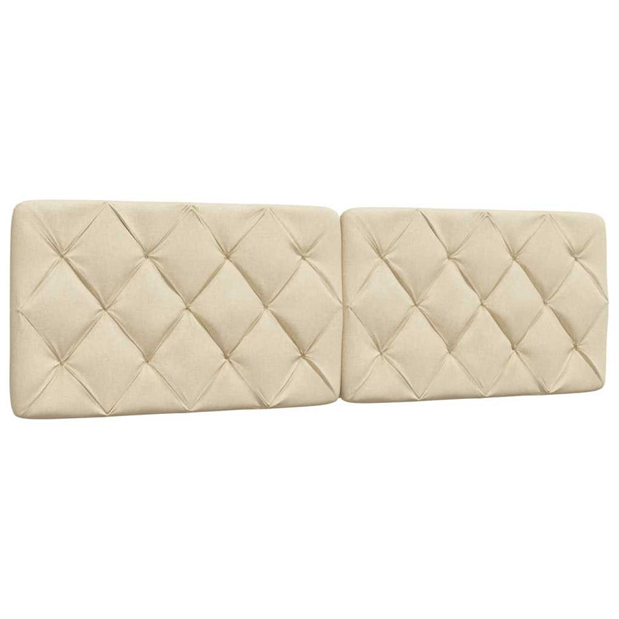 Bed met matras stof crèmekleurig 160x200 cm
