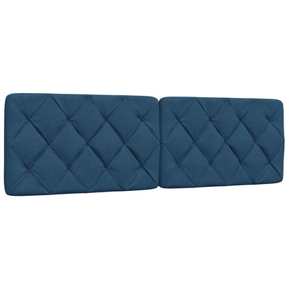 Bed met matras stof blauw 160x200 cm
