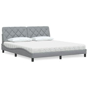 Bed met matras lichtgrijs 180x200 cm