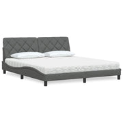 Bed met matras 180x200 cm donkergrijs