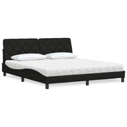 Bed met matras 180x200 cm zwart