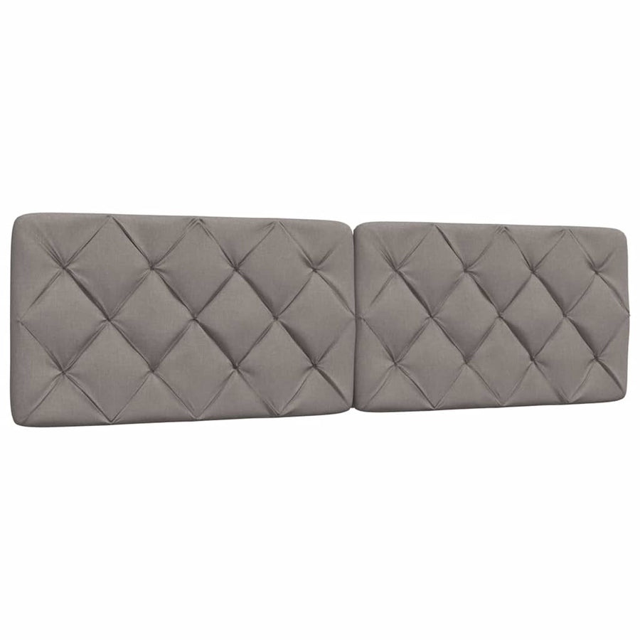 Bed met matras stof taupe 180x200 cm