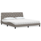 Bed met matras taupe 180x200 cm