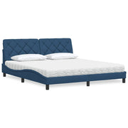 Bed met matras blauw 180x200 cm