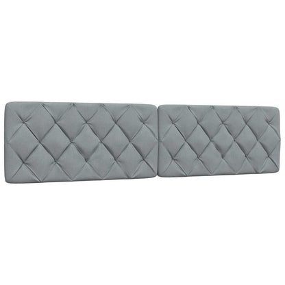 Bed met matras stof lichtgrijs 200x200 cm